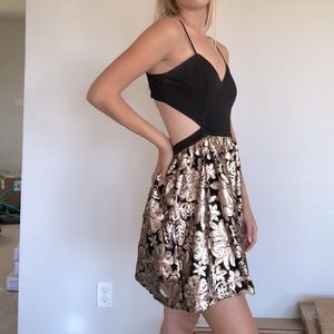 Black embellished dress